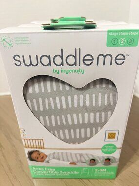 Swaddle Me by Ingenuity Arms Free Convertible Swaddle Wrap Stage 2 3-6 months